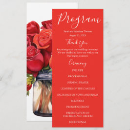 Programas de Casamento Rosas Vermelhas