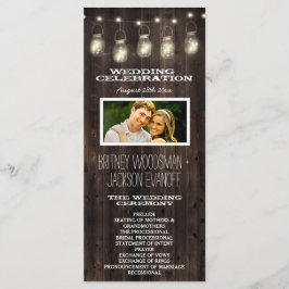 Programas de Casamento Rustic Photo Barn Wood Maso