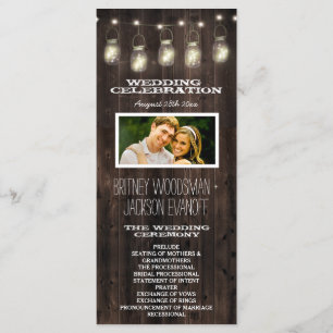 Programas de Casamento Rustic Photo Barn Wood Maso