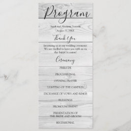 Programas de Casamento Rústicos em Madeira Branca
