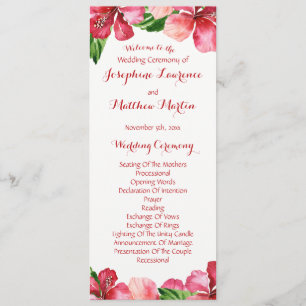 Programas de Casamento Tropical de Red Hibiscus
