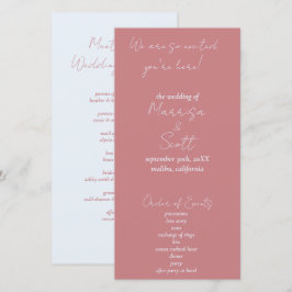 programas de casamentos cor-de-rosa e azuis empoei