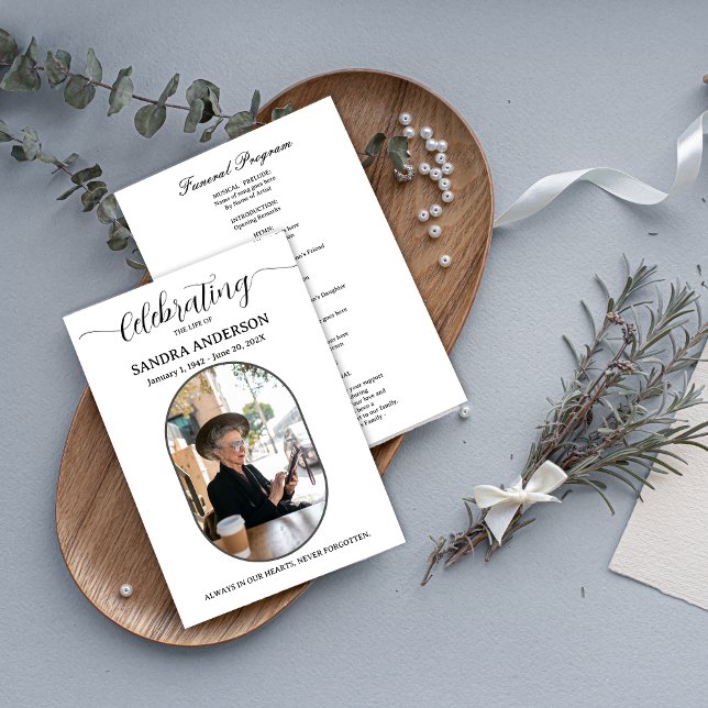 Programas de Celebração de Vida – Para Sempre em N (Celebration of Life Programs – Forever In Our Hearts Template)