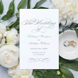 Programas Elegantes de Casamento de Cinzas de Cali