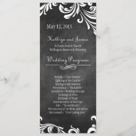 Programas Elegantes de Casamento Negro e Branco