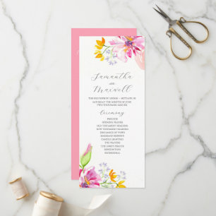 Programas Elegantes de Cerimônia de Casamento Flor