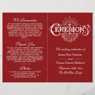 Programas Elegantes De Cerimônia De Casamento Ver