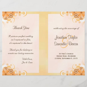 Programas florais do casamento da Bi-Dobra do