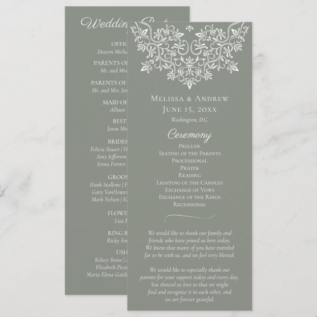 Programas franceses de jardins de renda (Frente/Verso)