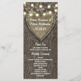 Programas Rustic De Casamento De Árvores De Carval