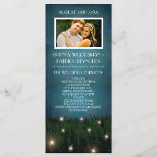 Programas Rustic Outdoor Garden Firefly Wedding