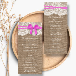Programas Rustic Pink Arco Wedding Collection