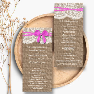 Programas Rustic Pink Arco Wedding Collection