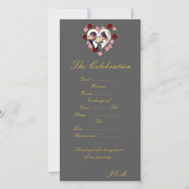 Programme de mariage gris (Frente)
