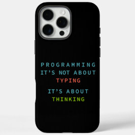 Programming Thinking - Black Background Tech Quote