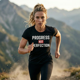 Progress Not Perfection Gym Motivation T-Shirt 