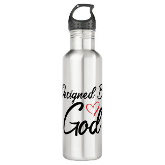 Projetado Por Deus Garrafa De Água De 24 Oz De Aço