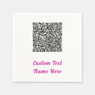 Projete o seu código QR Exemplo de guardanapos com