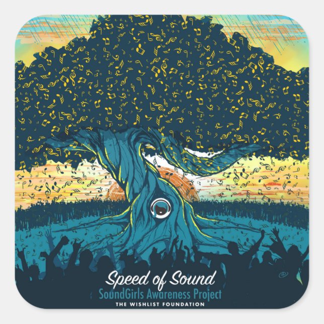 Projeto de Consciência SoundGirls: Adesivos Quadra (Frente)