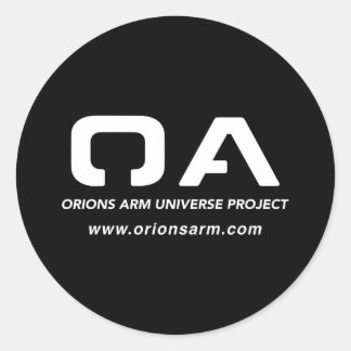 Projeto Orion's Arm Universe Adesivo Preto Simples