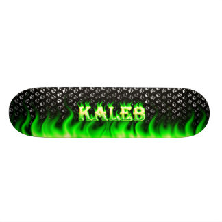 Projeto verde do fogo de Kaleb e do skate das