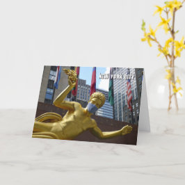 Prometeu vestindo uma máscara facial - Cartão NYC