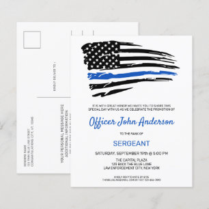 Promoção da Polícia do Orçamento Linha Azul Fina C