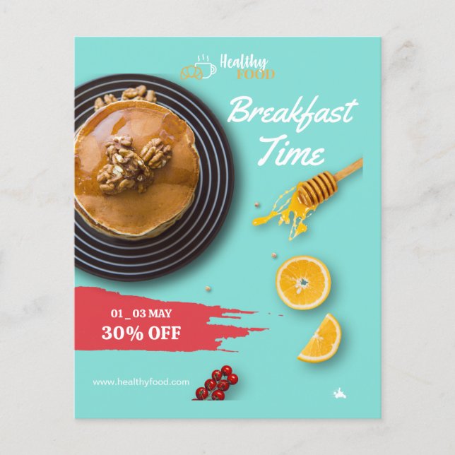 Promoção de Café da Manhã, Menu de Café da Manhã d (Frente)