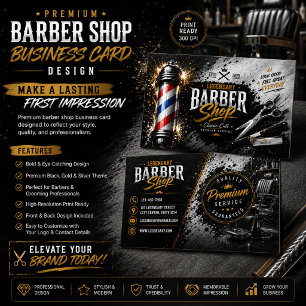 Promoção de Cartão de Visita de Barbearia Editáv