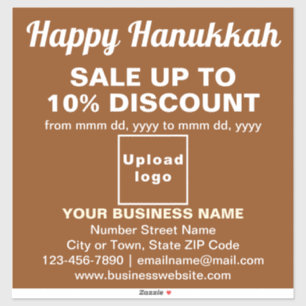 Promoção de Hanukkah de Negócios em Adesivo de Vin