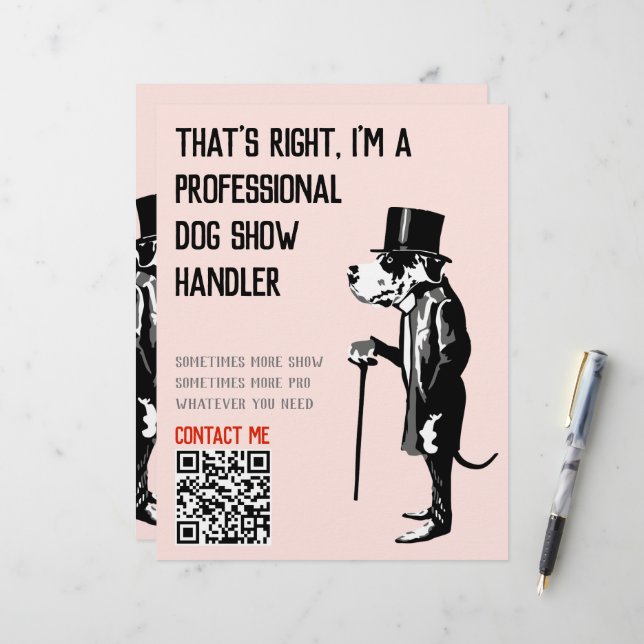 Promoção de Manipulador de Cães Ilustração do Gran (Frente/Verso In Situ)
