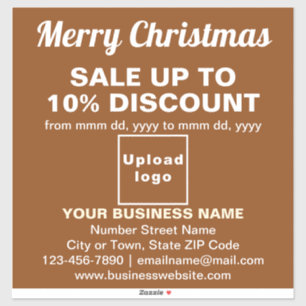 Promoção de Natal de Negócios em Adesivo de Vinil