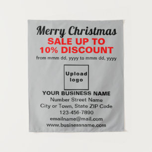 Promoção de Natal de Negócios em Tapeçaria Cinza