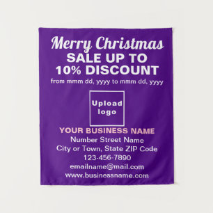 Promoção de Natal de Negócios na Tapeçaria Roxa