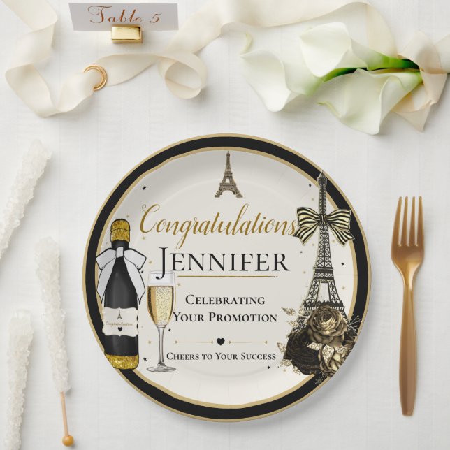 Promoção de Pratos de Papel de Paris (Casamento)