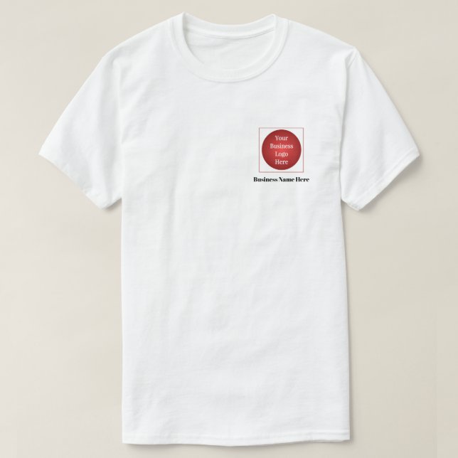 Promocional Business Swag T-Shirt White Logotipo (Frente do Design)