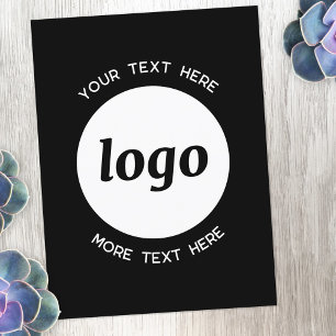 Promocional de texto do logotipo Cartão postal pre