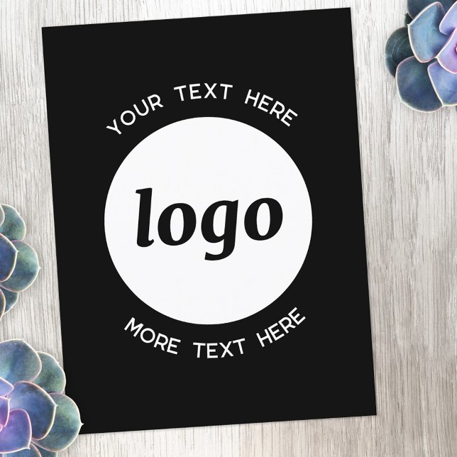 Promocional de texto do logotipo Cartão postal pre (Logo with custom text business promotional postcard)