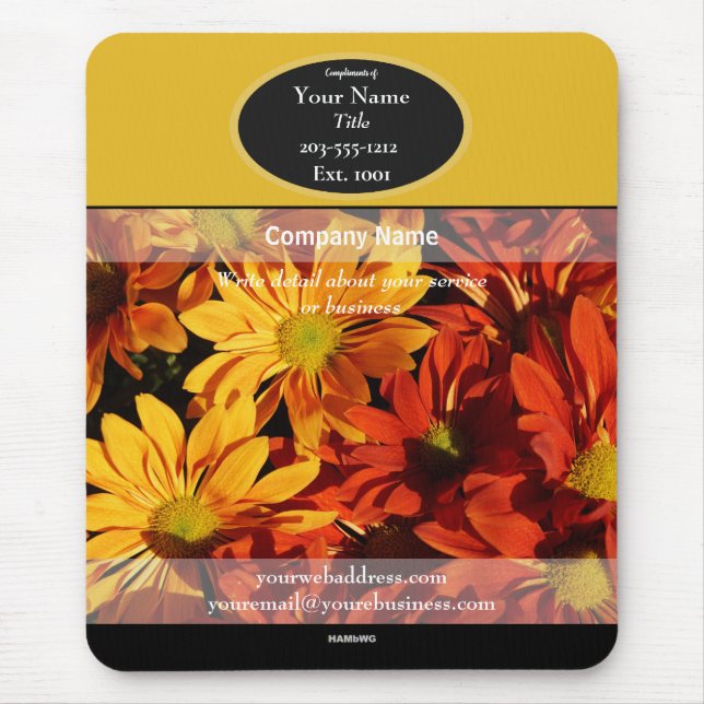Promocional Mousepad Amarelo Girassol - HAMbyWG (Frente)
