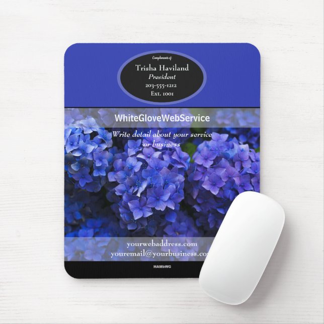 Promocional Mousepad Purple Hydrangea - HAMbyWG (Com mouse)