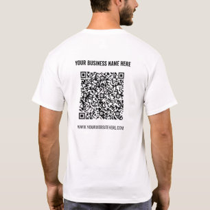 Promocional T-Shirt Your QR Code Info Name Site