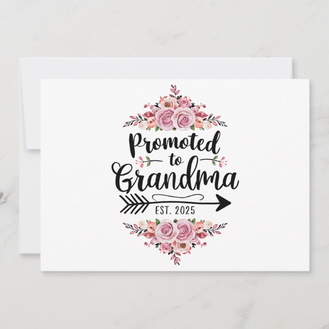 Promovida Para Avó 2025 Anúncio de Gravidez (Frente)