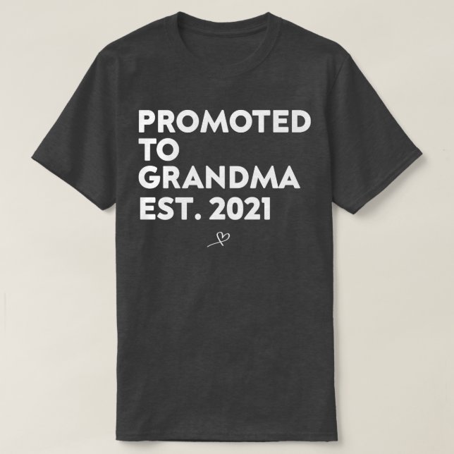 Promovido à camisa do vovô est 2021 da melhor vovó (Frente do Design)