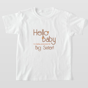 Promovido a Camiseta Infantil Retro Irmã Mais Velh