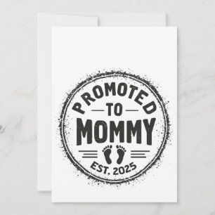 Promovido a Mamãe Est. Anúncio de gravidez 2025