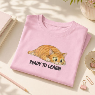 Prontas para Aprender Camisas da Escola de Gatas L