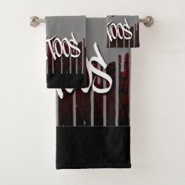 Pronto 4 Tatuagens Conjunto de Toalhas de 3