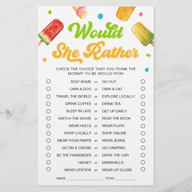 Pronto para Chá de fraldas Ela Preferencialmente J (Frente)