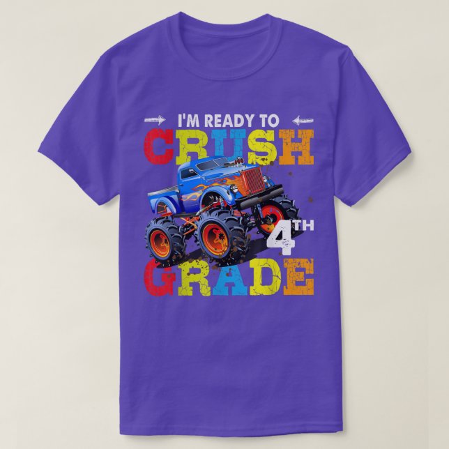 Pronto Para Esmagar O Monstro De Camisas Do 4º Ano (Frente do Design)