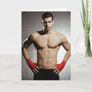 Pronto para o Cartão de Saudações de Luta